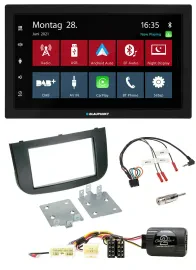 Blaupunkt Lenkrad Bluetooth DAB 2DIN USB Autoradio für Mitsubishi Colt 2008-2020