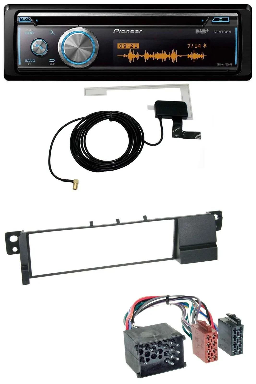 Автомагнитола Pioneer Bluetooth DAB MP3 USB CD для BMW 3 серии E46 (круглый пин, с 1998)