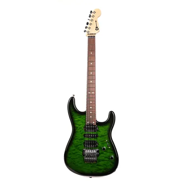 Электрогитара Charvel MJ San Dimas Style 1 HSH FR PF QM Transparent Green Burst