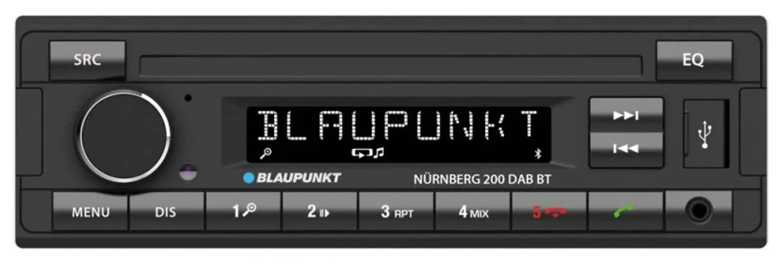 Автомагнитола Blaupunkt Nürnberg 200 DAB BT MP3, DAB, Bluetooth, USB, AUX