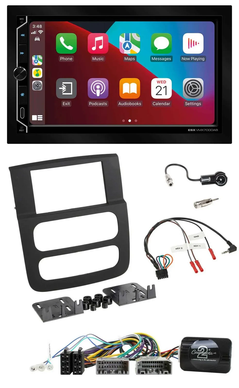 Автомагнитола для Dodge RAM 2002–2006 ESX 2DIN DAB Bluetooth USB
