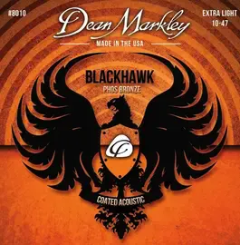 Комплект струн для акустической гитары Dean Markley Blackhawk Pure Bronze DM8010, 10-47