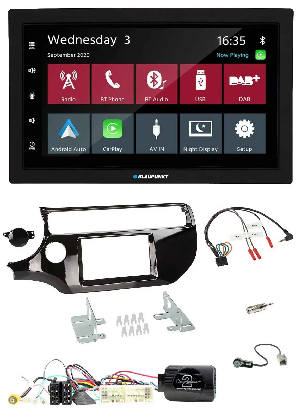 Blaupunkt DAB Bluetooth USB Lenkrad 2DIN Autoradio für Kia Rio UB 2017-2023 pian