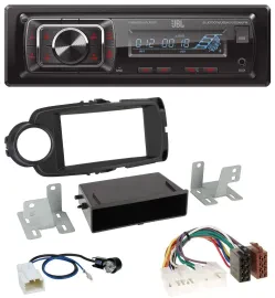 JBL SD AUX MP3 USB Bluetooth Autoradio für Toyota Yaris (11-14) - schwarz
