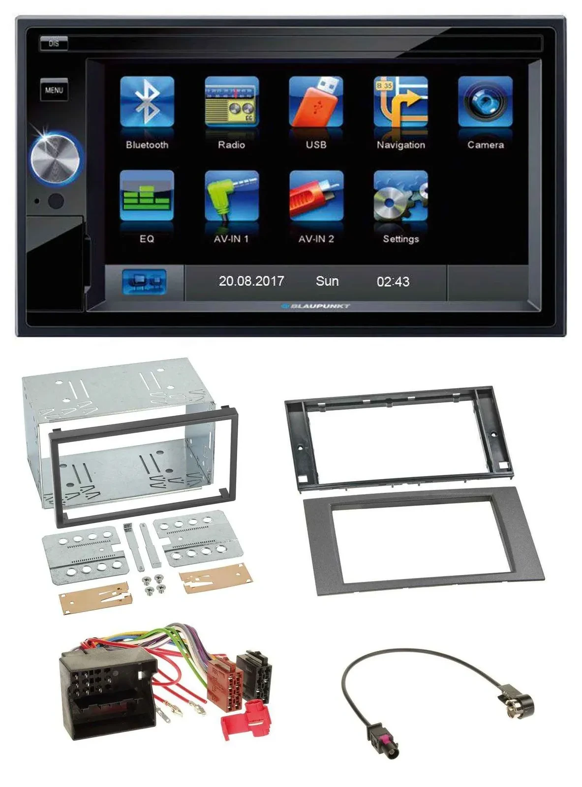 Blaupunkt SD Bluetooth 2DIN MP3 USB AUX Autoradio für Ford C-Max Galaxy S-Max 03
