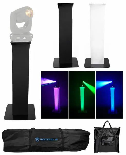 (1) Totem Light Stand+Black+White Scrims For Chauvet Rogue RH1 Hybrid