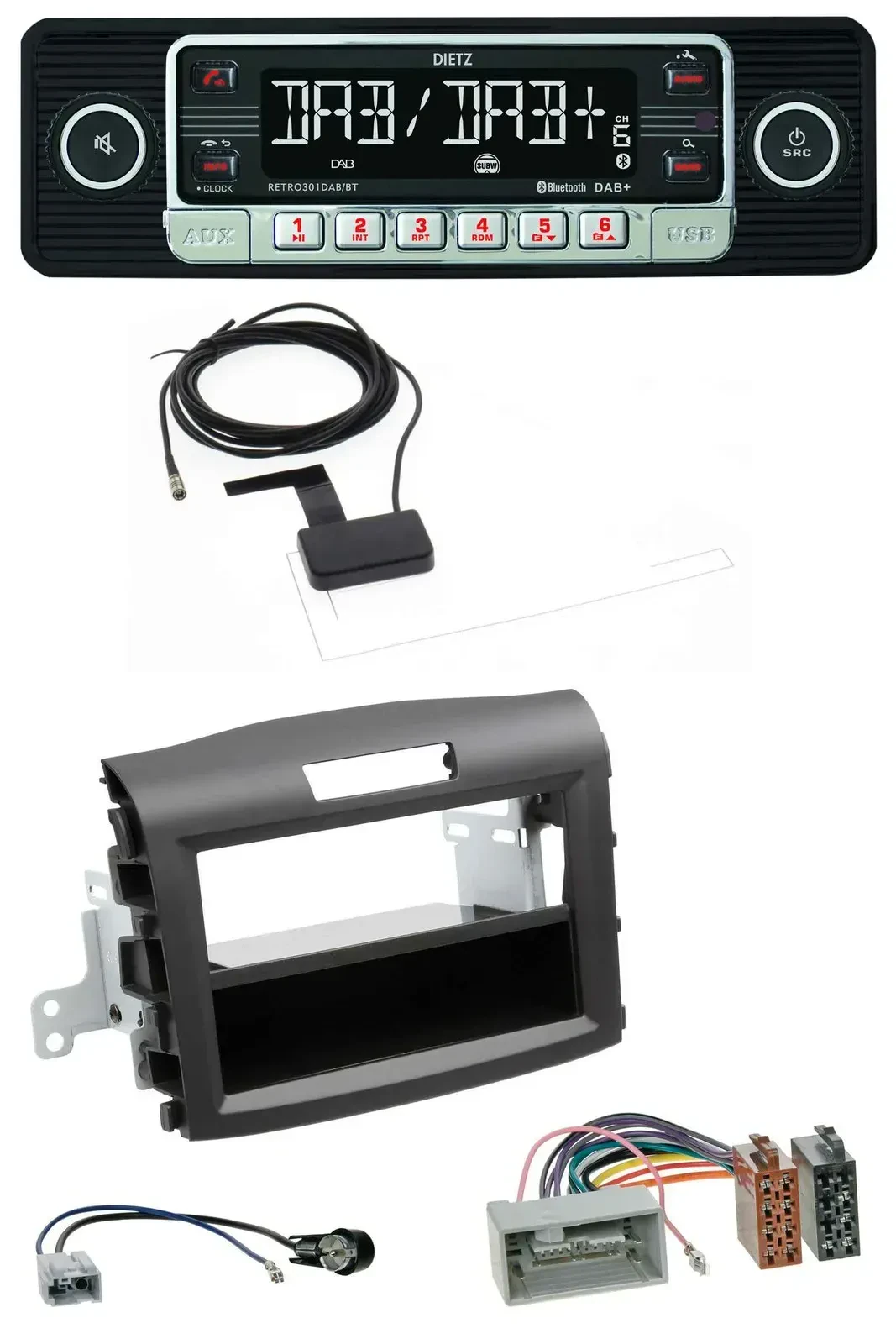 Автомагнитола для Honda CR-V Dietz DAB, Bluetooth, USB, MP3 (с 2013)