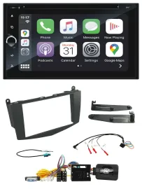 Blaupunkt USB DAB Bluetooth 2DIN TMC Lenkrad Navigation für Mercedes C-Klasse 07