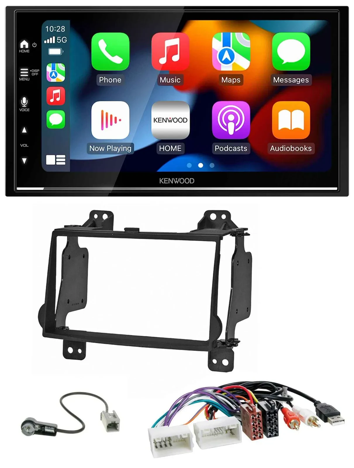 Kenwood DAB USB Bluetooth 2DIN MP3 Autoradio für Hyundai H1 08-15 Aux-Eing. USB