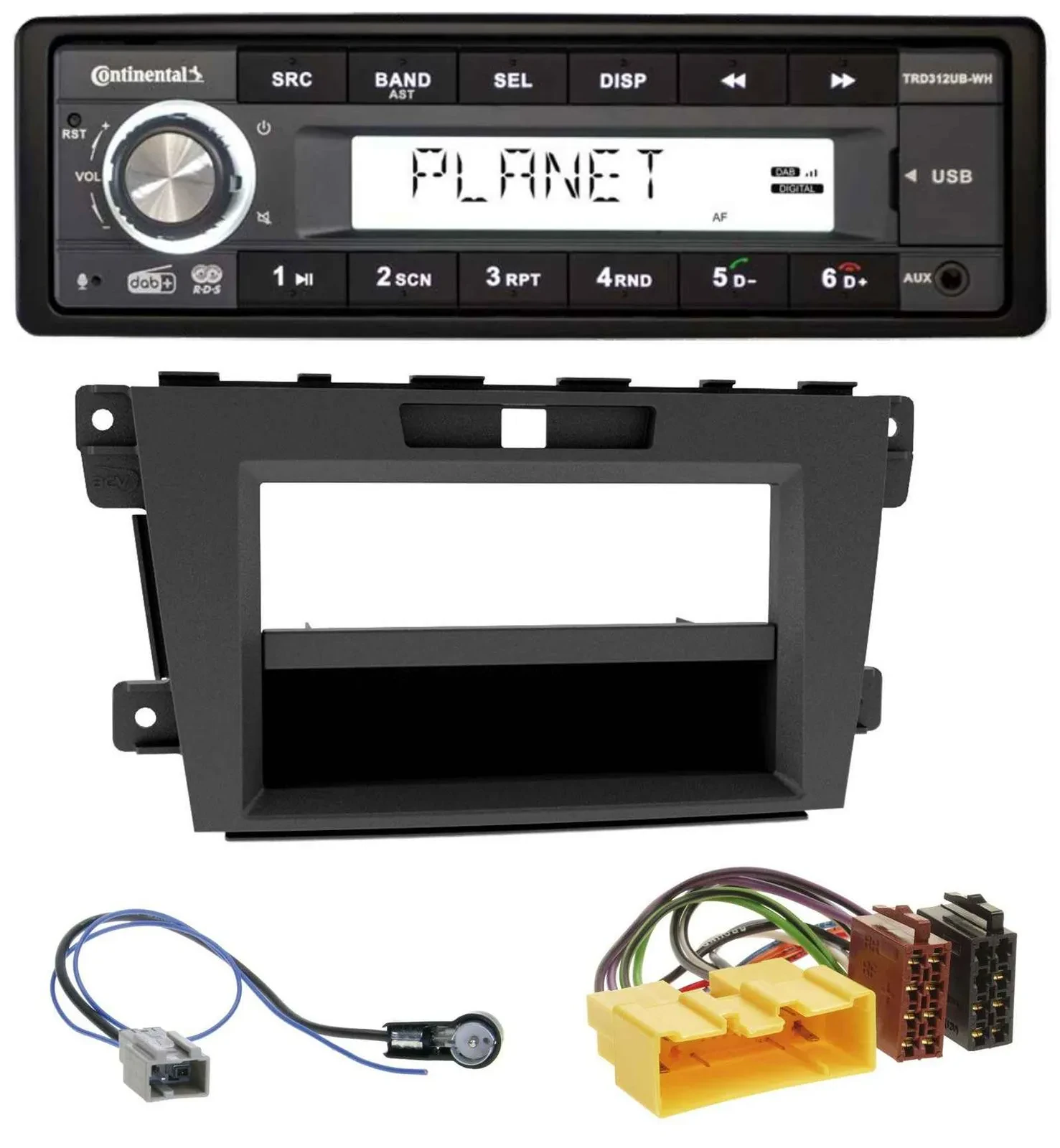 Автомагнитола для Mazda CX-7 (2009–2013) Continental 1DIN, USB, AUX, DAB, MP3