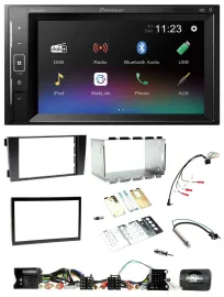 Pioneer DAB Lenkrad 2DIN Bluetooth USB Autoradio für Audi A6 C5 2001-2004 Aktivs