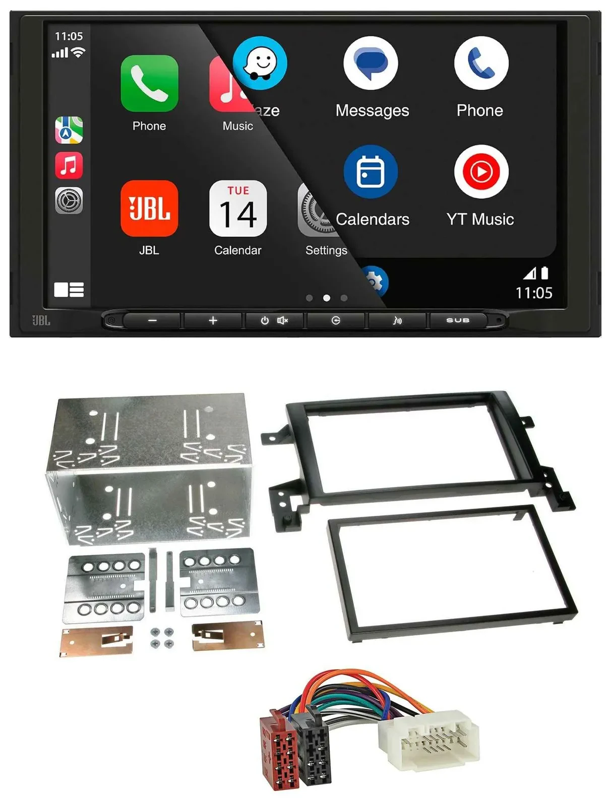 JBL USB 2DIN MP3 Bluetooth AUX Autoradio für Suzuki Grand Vitara ab 2005