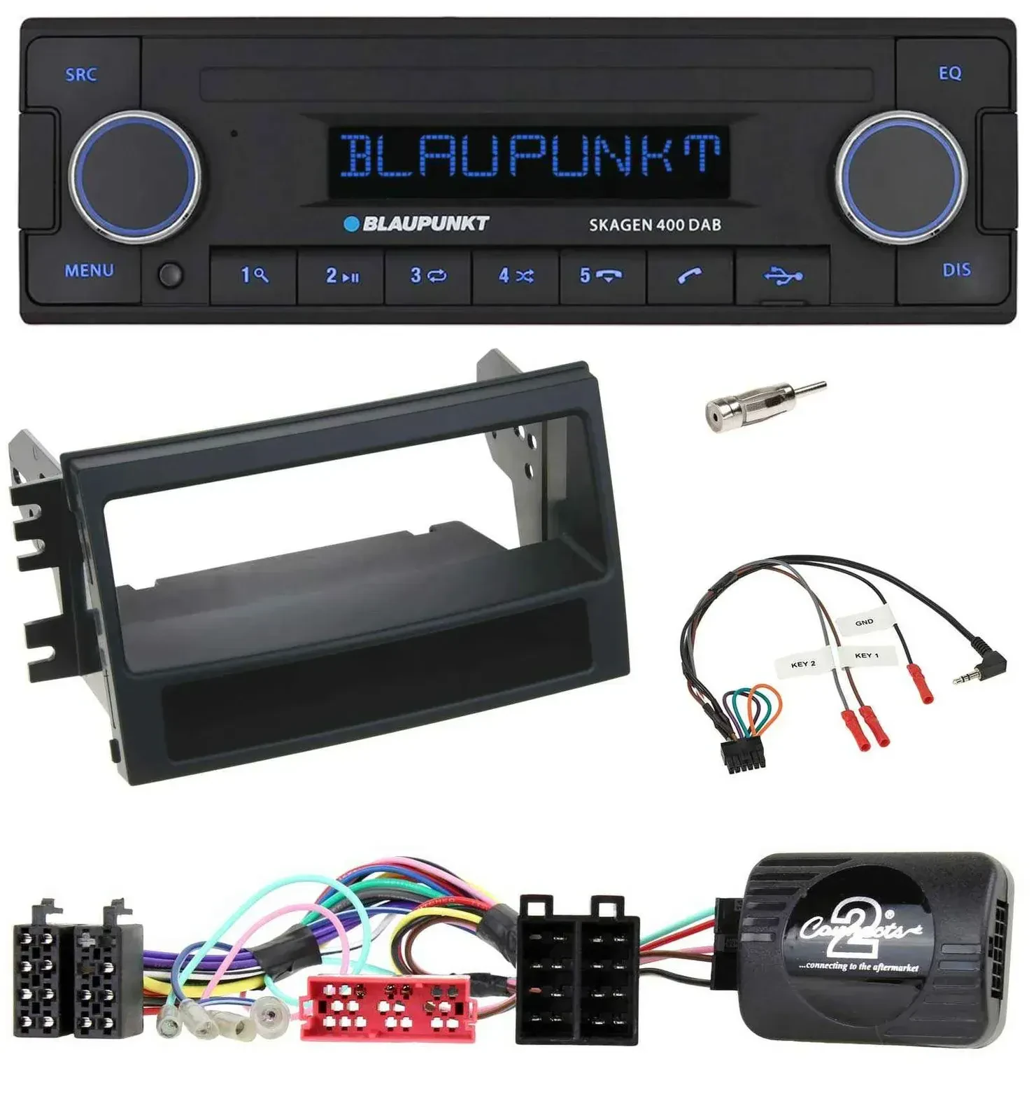 Blaupunkt DAB USB Bluetooth Lenkrad Autoradio für Kia Soul (2009-2011)