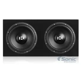 NVX NSW122v3 350W 12" Dual 2-Ohm Car Subwoofer w/ Dual Sealed Enclosure Box