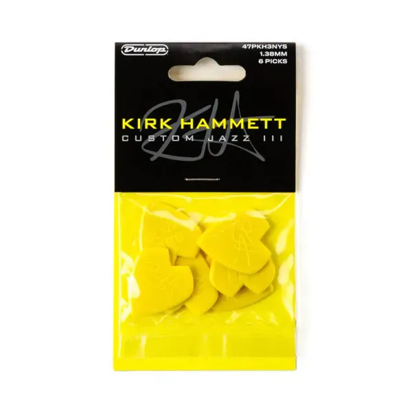 Медиаторы Dunlop 47PKH3NYS Kirk Hammett Jazz III 1.38 (6 штук)