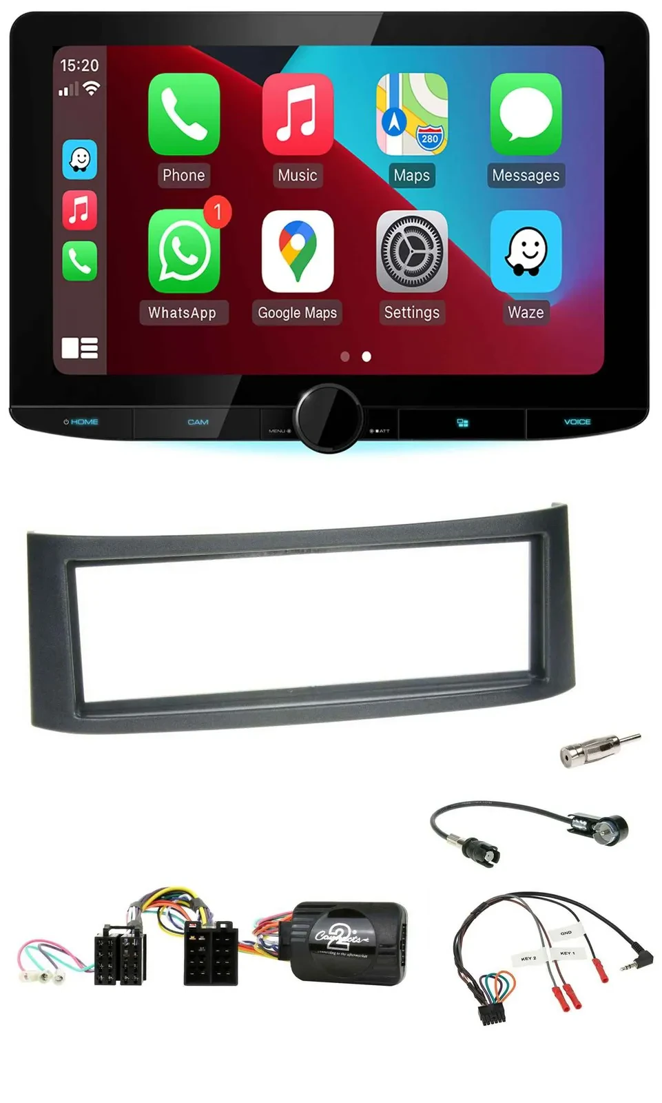 Kenwood Lenkrad USB DAB Bluetooth Autoradio für Smart ForFour W454 2004-2006 sch