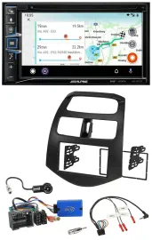Alpine Bluetooth TMC USB DAB 2DIN Lenkrad Navigation für Chevrolet Spark 2013-20