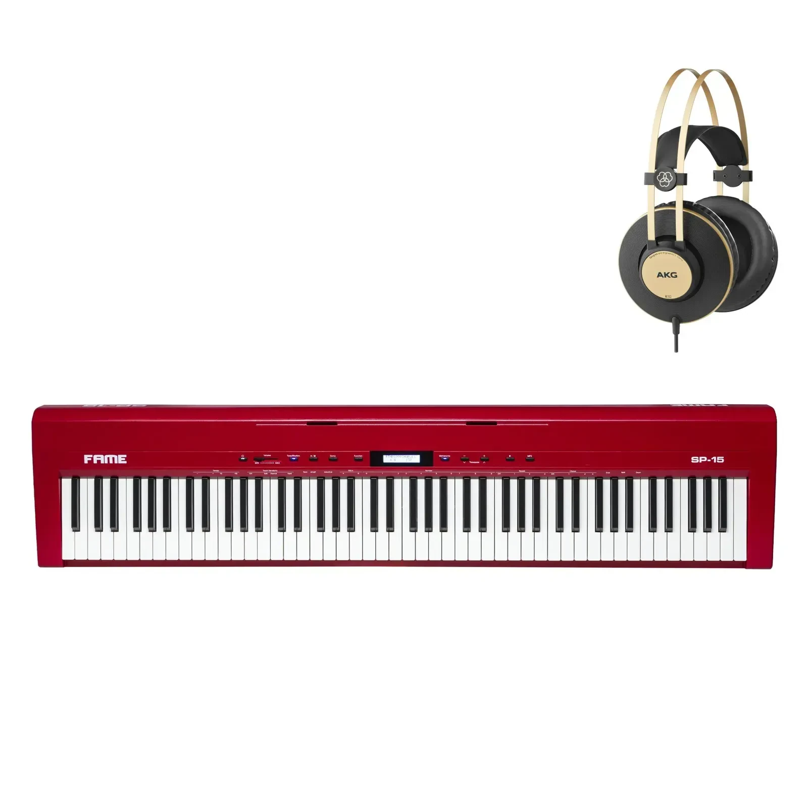 Цифровое пианино Fame Audio SP-15 RD (набор), 88 клавиш, молоточковая механика, USB MIDI, 238 звуков, красный