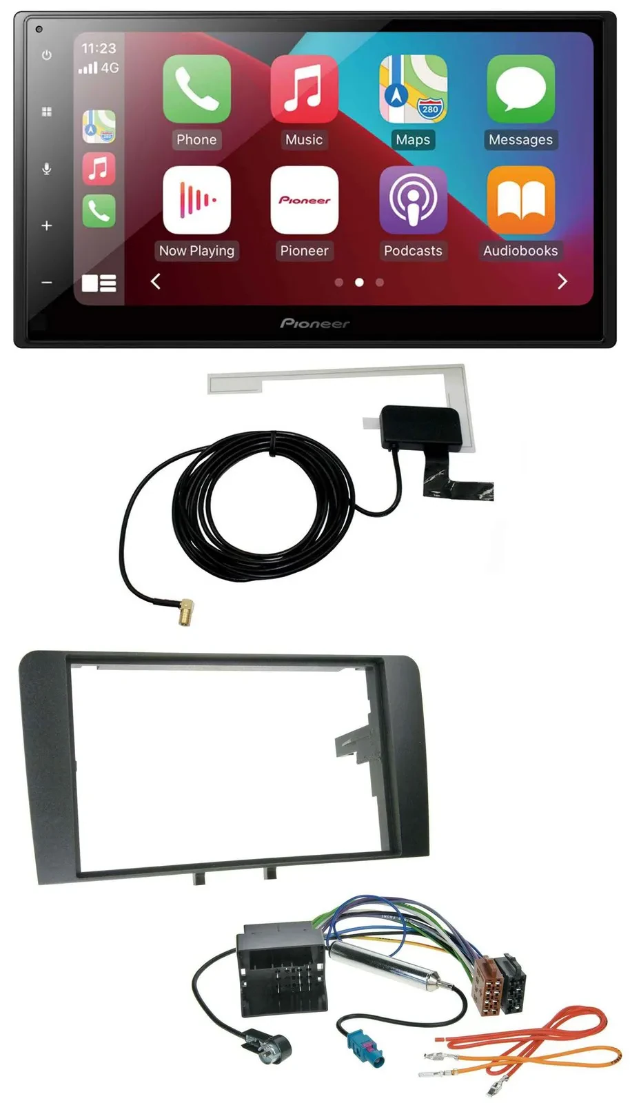 Автомагнитола для Audi A3 (2003–2012) Pioneer 2DIN Bluetooth DAB USB MP3 Quadlock