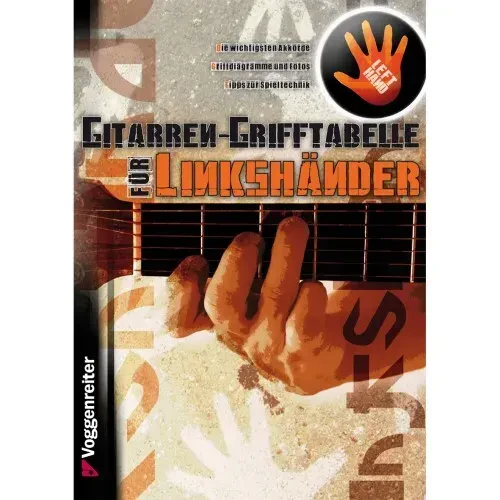 Учебное пособие Voggenreiter Grifftabelle Für Linkshänder