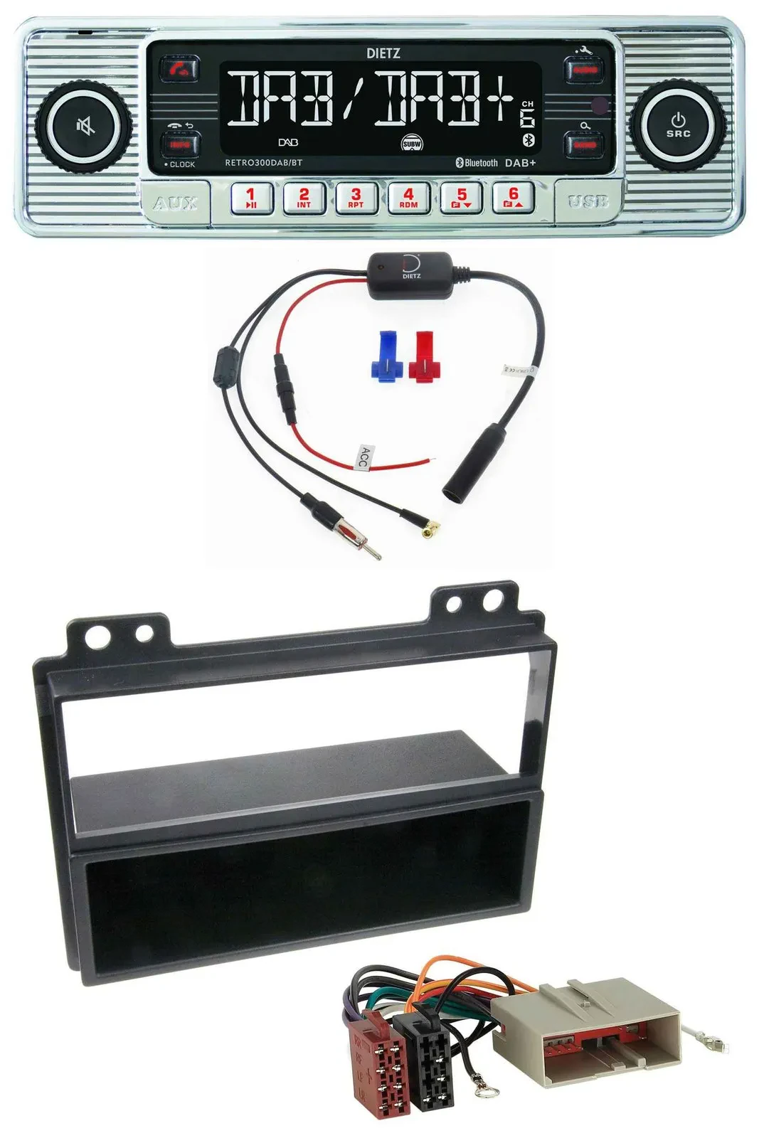 Dietz DAB USB MP3 Bluetooth Autoradio für Ford Fiesta 03-05 Fusion 02-05