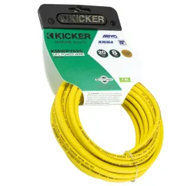 Кабель питания для морской установки Kicker KMWPY820 6.1 м, 8 AWG, желтый