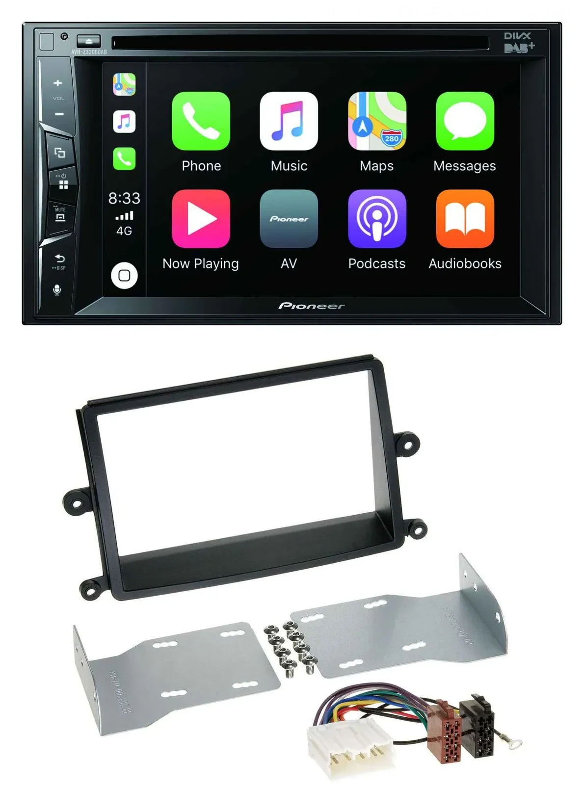 Pioneer MP3 USB DVD Bluetooth DAB 2DIN Autoradio für Mitsubishi L200 (06-15)