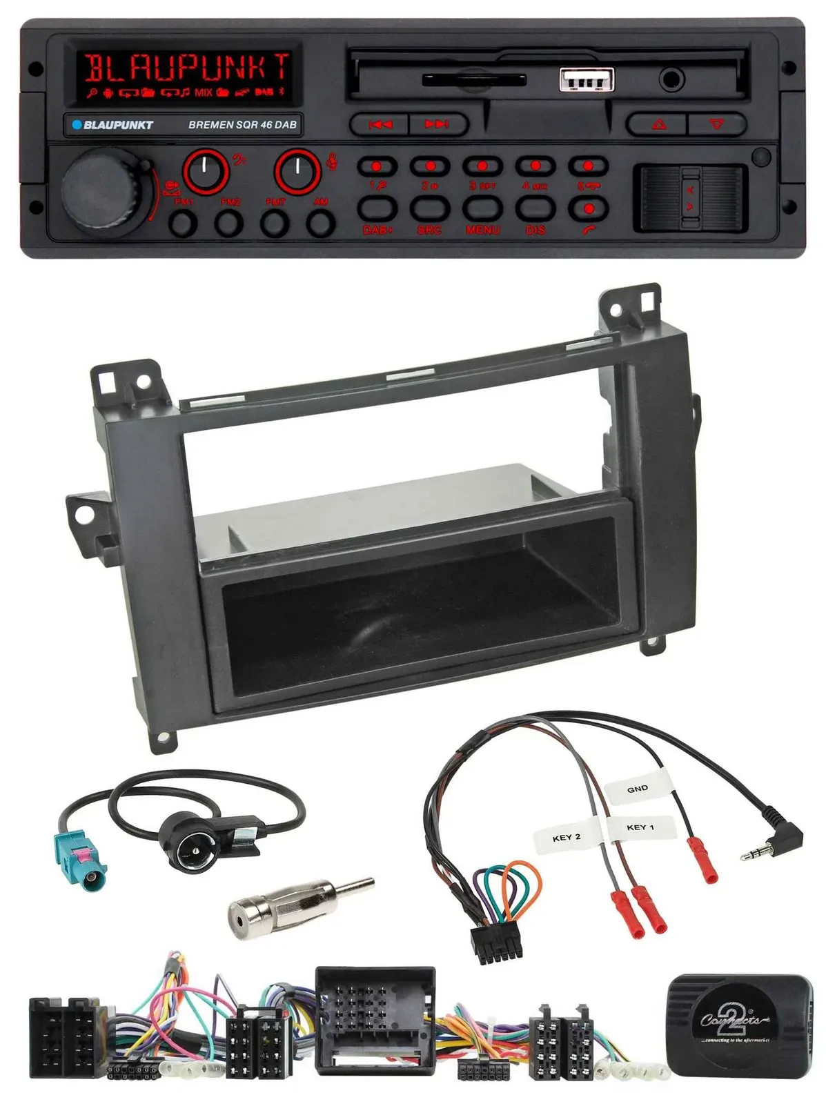 Blaupunkt SD Lenkrad USB Bluetooth DAB Autoradio für Mercedes A-Klasse W169 B-Kl