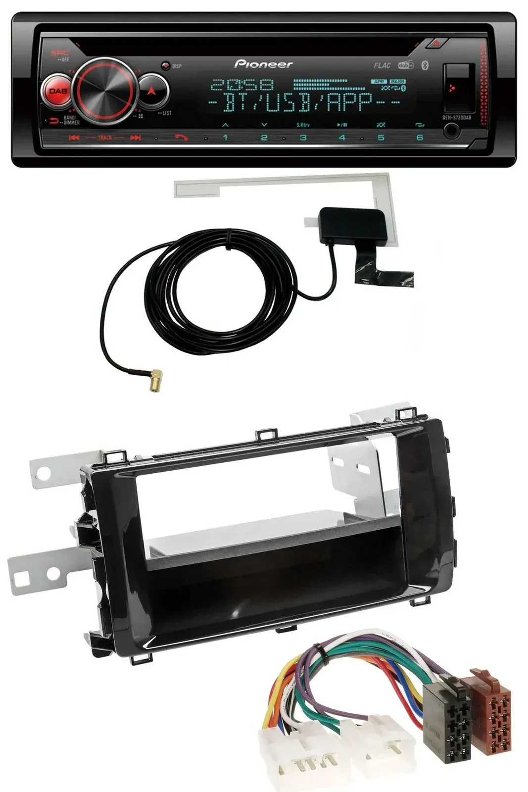 Автомагнитола для Toyota Auris Pioneer DAB CD MP3 USB Bluetooth черная