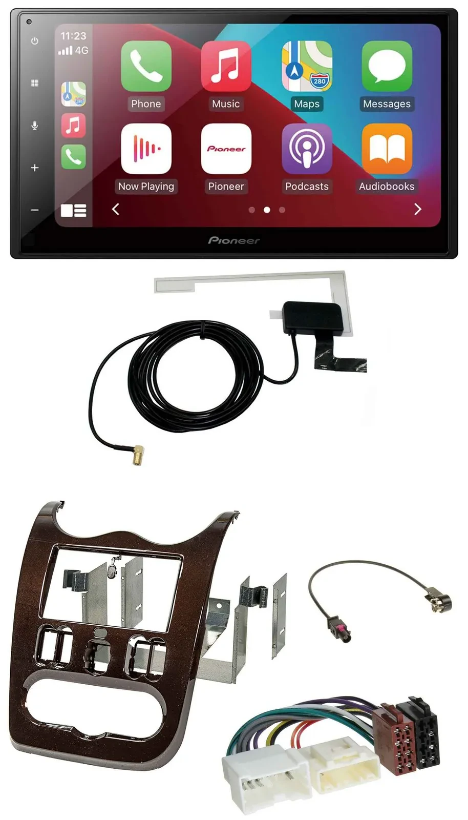 Pioneer USB Bluetooth DAB MP3 2DIN Autoradio für Dacia Logan Duster Sandero ab 1