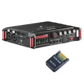 Tascam Audio-Recorder FR-AV4 4-Spur Feldrecorder mit AK-BT2 Bluetooth-Adapter