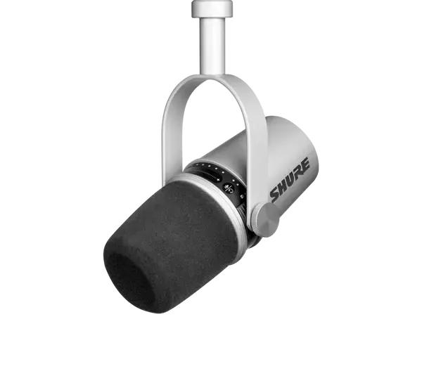 Микрофон для стримов Shure MV7-S серебристый