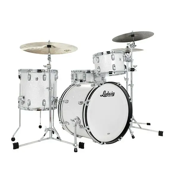 Ударная установка акустическая Ludwig Classic Oak 3-piece Downbeat Shell Pack w/20 in. Bass White Marine Pearl