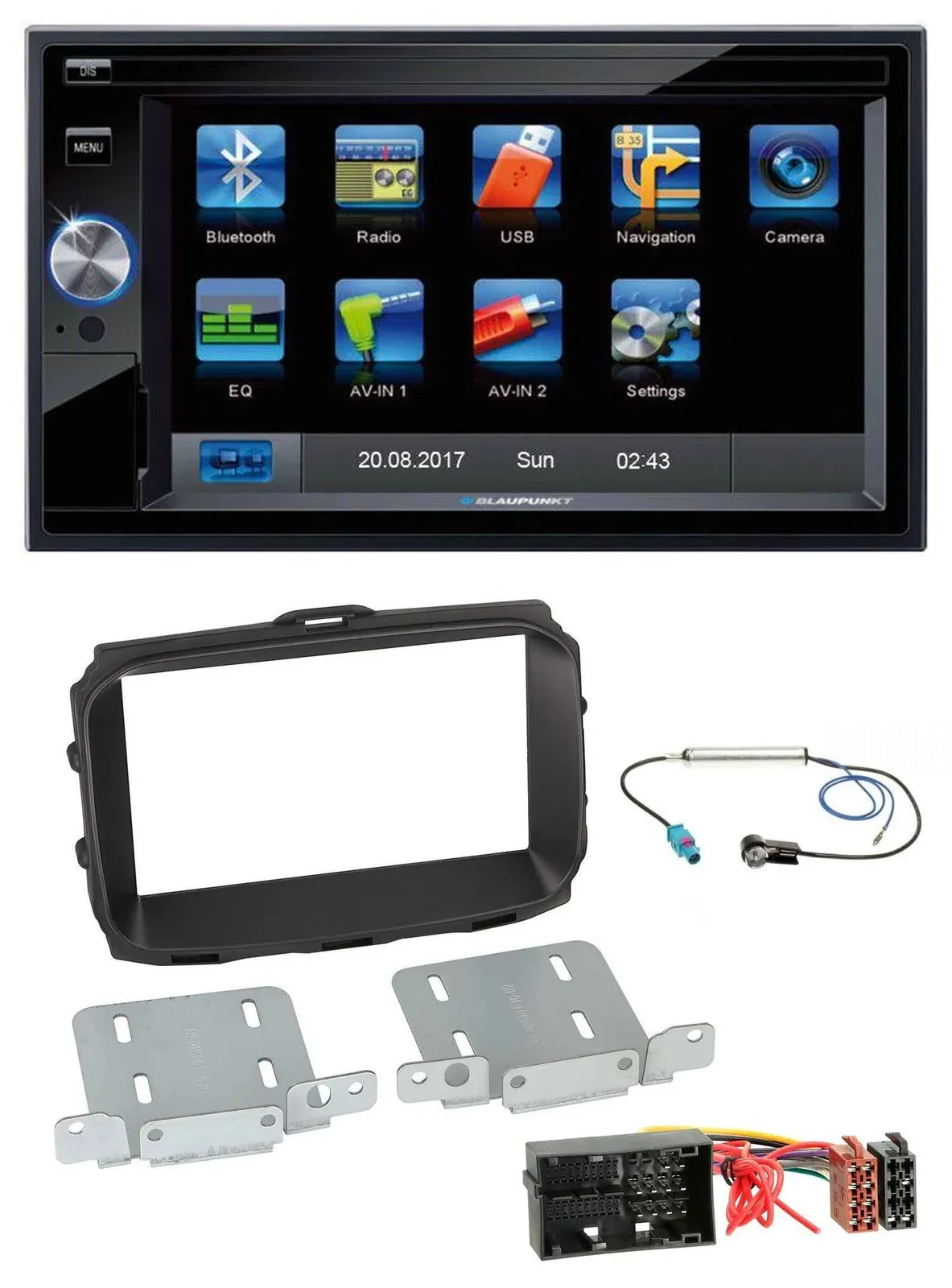 Blaupunkt SD Bluetooth 2DIN MP3 USB AUX Autoradio für Alfa Giulietta 940 Facelif