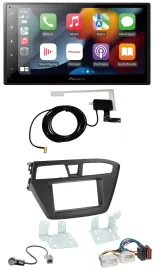 Pioneer MP3 USB Bluetooth DAB 2DIN Autoradio für Hyundai i20 (2014-2020)