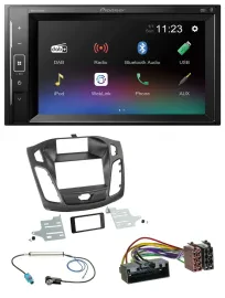Автомагнитола Pioneer 2-DIN DAB Bluetooth USB MP3 для Ford Focus (2011–2014)