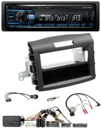 Alpine USB Bluetooth DAB Lenkrad Autoradio für Honda CR-V ab 2013 schwarz