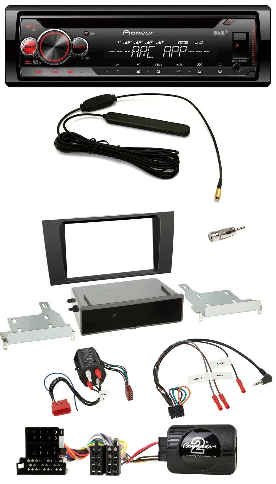 Pioneer CD USB Lenkrad DAB MP3 Autoradio für Audi A4 B5 1999-2001 BOSE Vollaktiv