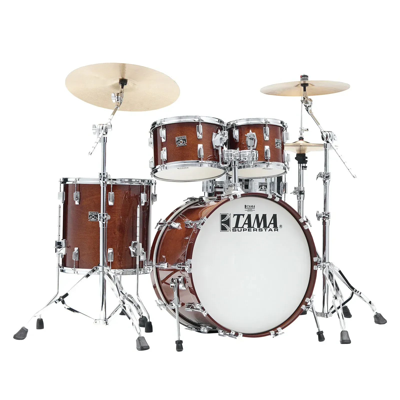Барабанная установка Tama 50th Limited Superstar Reissue (набор, 4 шт.), супер махагон, с бас-барабаном