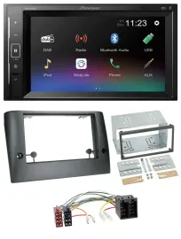 Pioneer DAB MP3 2DIN Bluetooth USB Autoradio für Fiat Stilo (ab 2005)