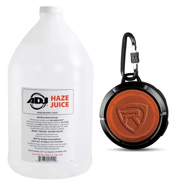 American DJ ADJ Haze Fluid Juice Liquid Gallon+Portable Bluetooth Speaker