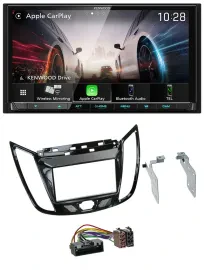 Kenwood MP3 2DIN USB DAB Bluetooth Autoradio für Ford C-Max Kuga Klavierlack sch