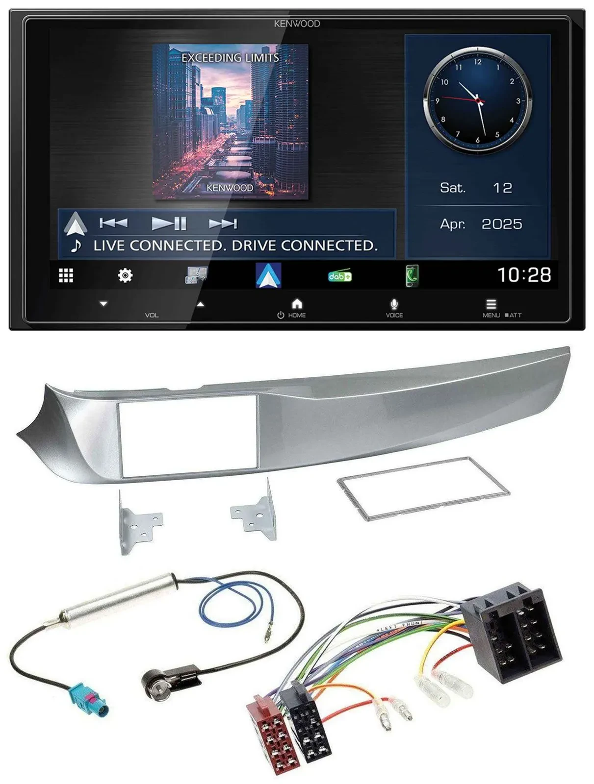 Kenwood Bluetooth 2DIN USB DAB MP3 Autoradio für Alfa Giulietta 05/2010-10/2013