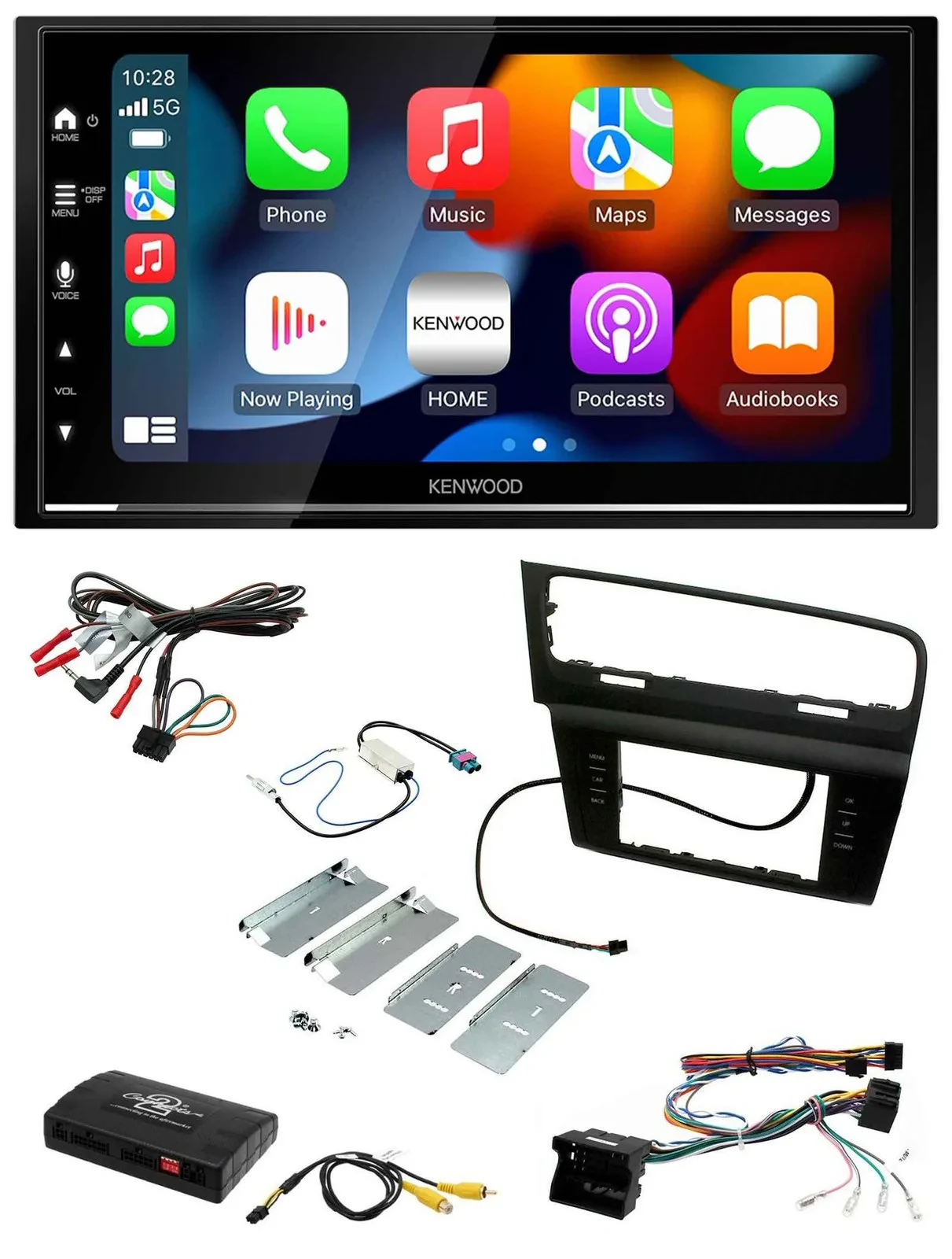 Kenwood DAB USB Bluetooth 2DIN Lenkrad Autoradio für VW Golf VII 7 2012-2018 Inf