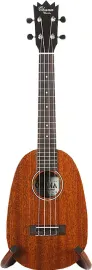 Ohana PK-25G all Solid Mahogany Gloss Soprano Pineapple Ukulele + Gig Bag -Demo