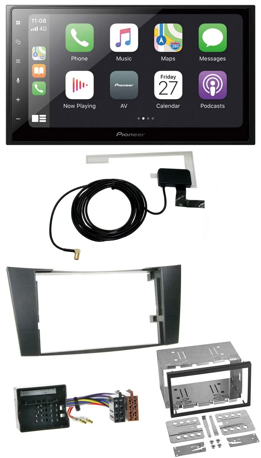 Pioneer USB MP3 2DIN Bluetooth DAB Autoradio für Mercedes CLS E-Klasse W211 02-0