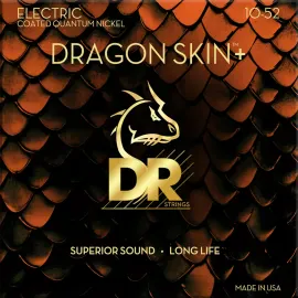 Струны для электрогитары DR Strings DEQ-10/52 Dragon Skin+ Coated Quantum Nickel 10-52