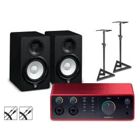 Focusrite Scarlett 4i4 Gen 4 - Yamaha HS Studio Monitors/Stands/Cables HS5