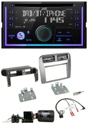 JVC Lenkrad USB 2DIN DAB Bluetooth CD Autoradio für Fiat Grande Punto anthrazit