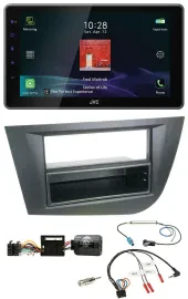 Автомагнитола для Seat Leon (2005–2010) JVC DAB, Bluetooth, USB, черная